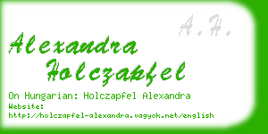alexandra holczapfel business card